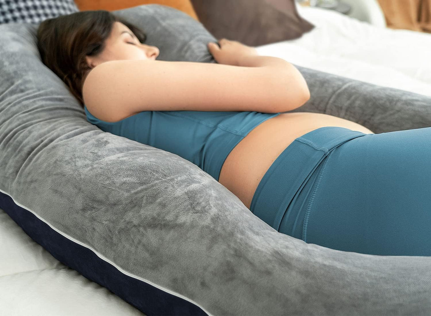 Cooling Maternity Pillow for Sleeping U Shaped Body Pillow for Pregnant Support