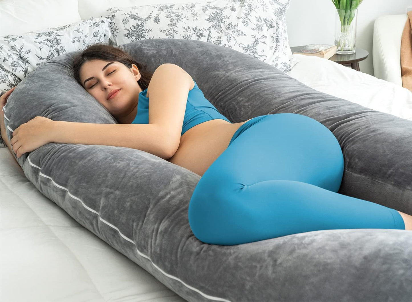 Cooling Maternity Pillow for Sleeping U Shaped Body Pillow for Pregnant Support