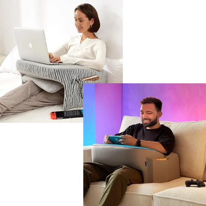 💥Last Day Buy 1 Get 1 Free💥Memory Foam Lap Desk Pillow for Reading, Working, Playing, Crocheting in Bed Couch