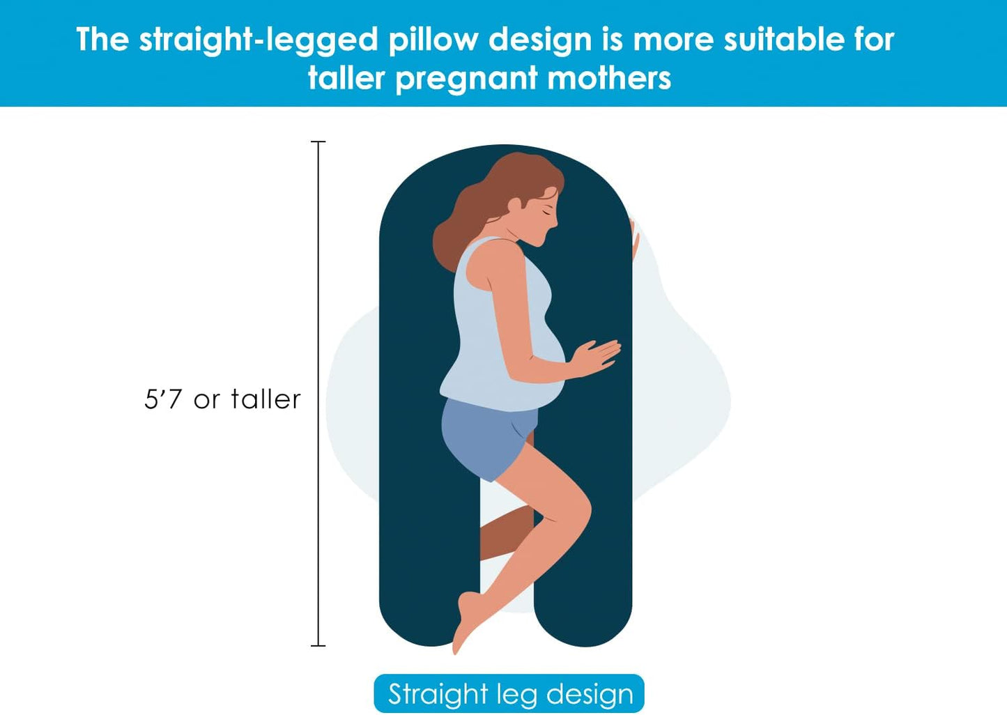 Cooling Maternity Pillow for Sleeping U Shaped Body Pillow for Pregnant Support