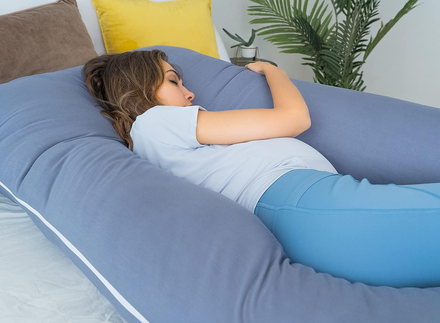 Cooling Maternity Pillow for Sleeping U Shaped Body Pillow for Pregnant Support