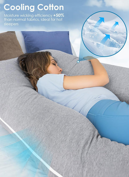 Cooling Maternity Pillow for Sleeping U Shaped Body Pillow for Pregnant Support