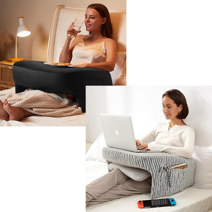 💥Last Day Buy 1 Get 1 Free💥Memory Foam Lap Desk Pillow for Reading, Working, Playing, Crocheting in Bed Couch