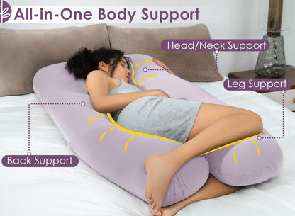 Cooling Maternity Pillow for Sleeping U Shaped Body Pillow for Pregnant Support