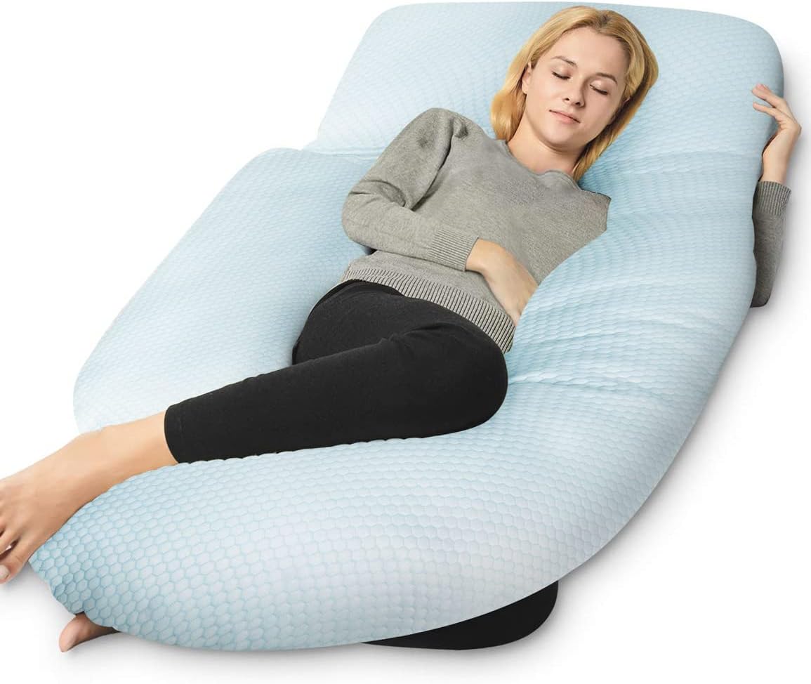 Cooling Maternity Pillow for Sleeping U Shaped Body Pillow for Pregnant Support