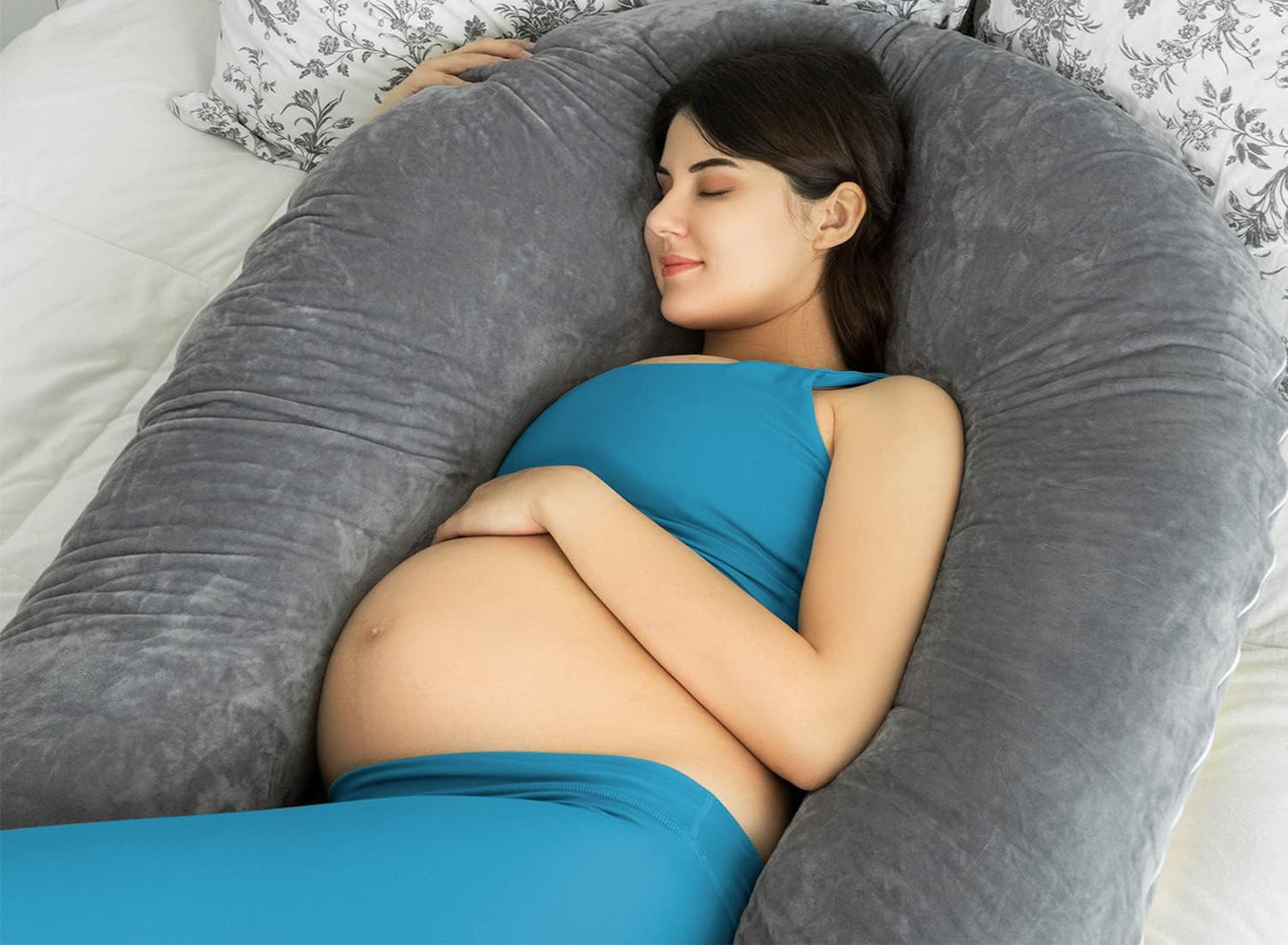 Cooling Maternity Pillow for Sleeping U Shaped Body Pillow for Pregnant Support